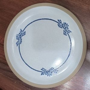 MIDWINTER Stoneware Blue Print Pattern Dinner Plate 10.5"